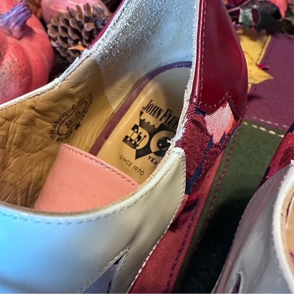 Fluvog Attic Bahiana Lace-Up Heel in Red Floral - Picture 7 of 10